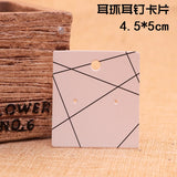 100Pcs/lot Paper Necklace Card Stripes Jewelry Earrings Card Packaging