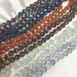 100Pcs/pack 14*7MM Drum Flower Glass Crystal Bead Strand Loose Beads