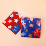 100Pcs Red Star Cookies Biscuits Self-adhesive Bags Wedding Cake Candy Gift Bags
