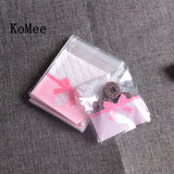 100Pcs Self-adhesive Gift Packing Bags Biscuit Storage Candy Plastic Ziplock Bag