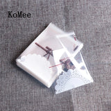 100Pcs Self-adhesive Gift Packing Bags Biscuit Storage Candy Plastic Ziplock Bag