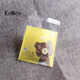 100Pcs Self-adhesive Gift Packing Bags Biscuit Storage Candy Plastic Ziplock Bag