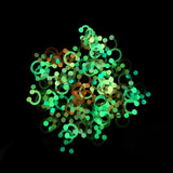 100Pcs Acrylic Circular Barbell Horseshoe Ring 16G Luminous Nose Piercing