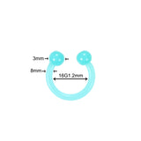 100Pcs Acrylic Circular Horseshoe Nose Ring Nipple Hoop Lip Piercing Jewelry