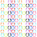 100Pcs Acrylic Circular Horseshoe Nose Ring Nipple Hoop Lip Piercing Jewelry