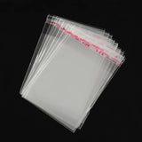 100Pcs Transparent Self-Sealing Jewelry Candy OPP Resealable Bag