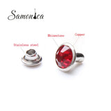 6mm LightSiam Red A+++ Copper Spikes & Studs Crystal Rhinestone Rivets