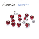 6mm LightSiam Red A+++ Copper Spikes & Studs Crystal Rhinestone Rivets