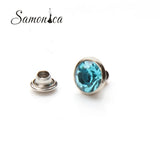 8mm Aquamarine A+++ Copper Spikes and Studs Crystal Rivets for Leather Crafts
