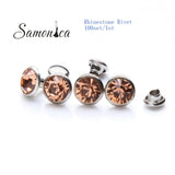 8mm Champagne A+++ Copper Spikes & Studs Crystal Rhinestone Rivets