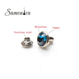 8mm Indicolite A+++ Rivets For Leather Bags Shoes Decorative Crafts