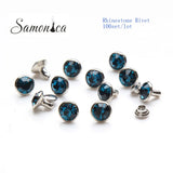 8mm Indicolite A+++ Rivets For Leather Bags Shoes Decorative Crafts