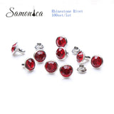 8mm LightSiam Red Copper Spikes and Studs Crystal Rivets