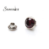 100Pcs 8mm Amethyst Rhinestone Rivets Studs for Clothing Bag Leather