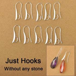 925 Silver Jewelry Findings for DIY Earrings Crystals Beads