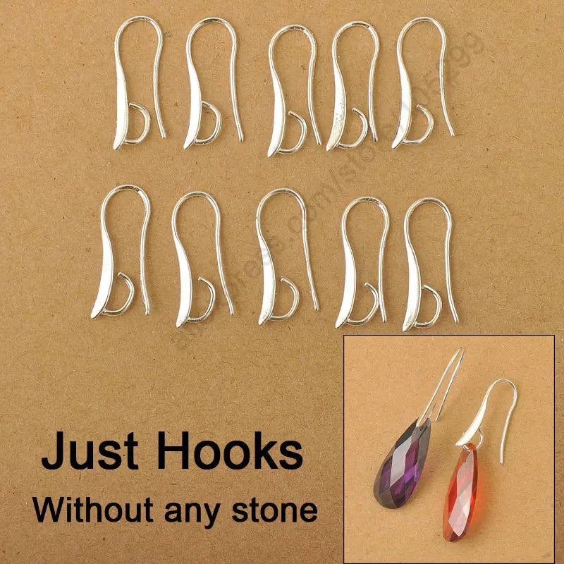 925 Sterling Silver Jewelry Findings Ear Wires for Crystals
