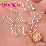 925 Sterling Silver Ear Wires Crystal Beads