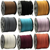 100Yards/lot 3mm Flat Faux Suede Velvet Leather Braided Cord String Rope