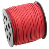 100Yards/lot 3mm Flat Faux Suede Velvet Leather Braided Cord String Rope