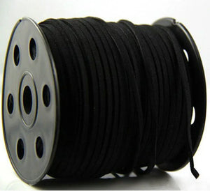 100Yards/lot 3mm Flat Faux Suede Velvet Leather Braided Cord String Rope