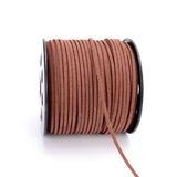 100Yards/lot 3mm Flat Faux Suede Velvet Leather Braided Cord String Rope