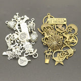 100g Random Mix Styles Charms Pendant Antique Silver Color Tibetan Alloy