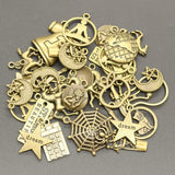 100g Random Mix Styles Charms Pendant Antique Silver Color Tibetan Alloy