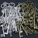 6 Mixed Key Charms Metal Pendant for DIY Jewelry Making