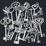 6 Mixed Key Charms Metal Pendant for DIY Jewelry Making