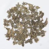 100g 50g Christmas Mix Charms Pendant Snowflake Tree Charms for Jewelry Making
