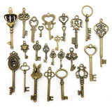 100g Mixed Skeleton Key Charms Pendants Jewelry DIY Supplies