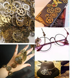 100g Steampunk Gears Wheels Beads Watch Clock Parts DIY Jewelry Making Craft