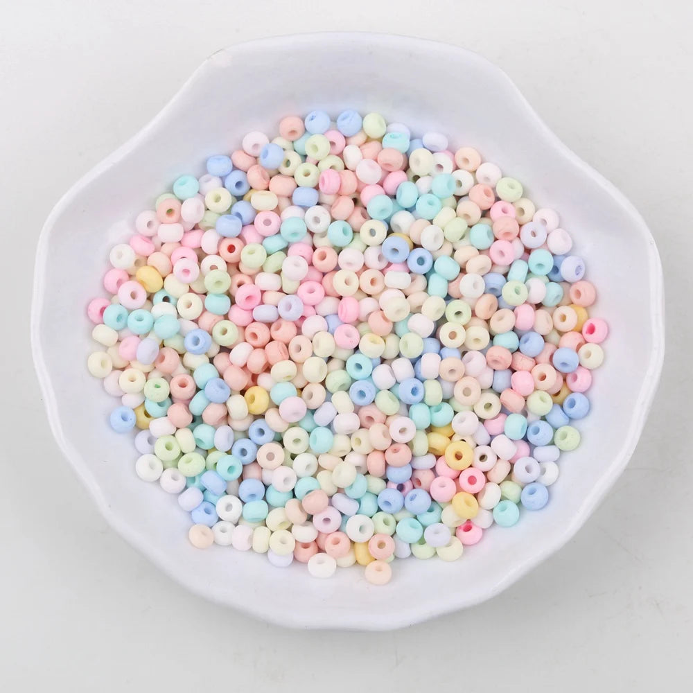 100g Matte Glass Seed Beads Macaroon Spacer Beads Jewelry Making DIY