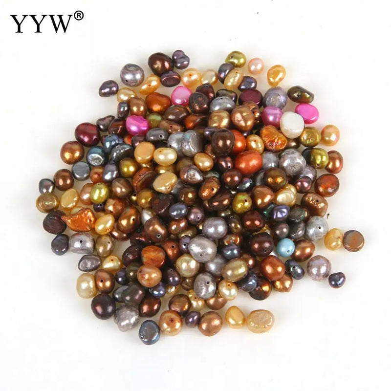100g Mixed Colors Baroque Freshwater Pearl Beads 9-12mm for DIY Jewelry Making