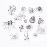 100g/Lot Mixed Animal Pendants Silver Random Spider Mixed Charms