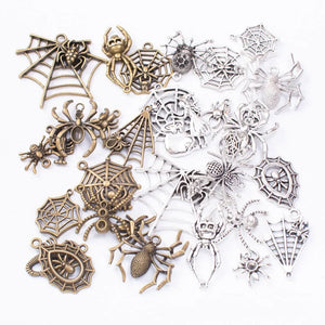 100g/Lot Mixed Animal Pendants Silver Random Spider Mixed Charms