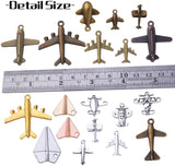 100g Mixed Styles Vintage Aircraft Charms for Jewelry Making