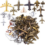100g Mixed Styles Vintage Aircraft Charms for Jewelry Making