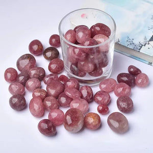 100g Strawberry Quartz Tumbles Reiki Healing Crystals
