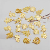 100g Christmas Alloy Charms Mixed Tree Snowman Wreath Pendant Findings