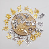 100g Alloy Charms Mixed Santa Snowman Xmas Decor