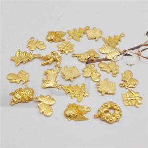 100g Christmas Charms Alloy Pendant Findings Xmas Decor Crafts Jewelry Accessory