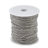100m 1.5mm Iron Ball Bead Chains Soldered Links Necklace Bracelet Jewelry