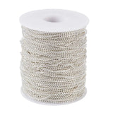 100m 1.5mm Iron Ball Bead Chains Soldered Links Necklace Bracelet Jewelry