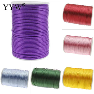 100m 2mm Nylon Cord Chinese Knot Macrame Cord DIY Rope Beads Necklace
