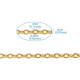 100m Iron Cross Chains Oval Necklace Link Chain for Jewelry Making