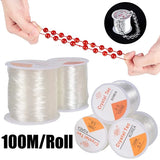 100m Transparent Line Thread Jewelry Making DIY Beading Bracelet Necklace