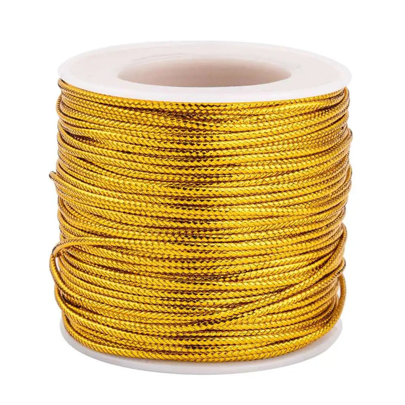 100m Metallic Cords Threads for DIY Bracelet Crafts - 1mm Jewelry Braided Thread