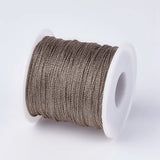 100m/roll 1mm Resin Polyester Braided Cord Thread Rope Twine for Bracelet Making