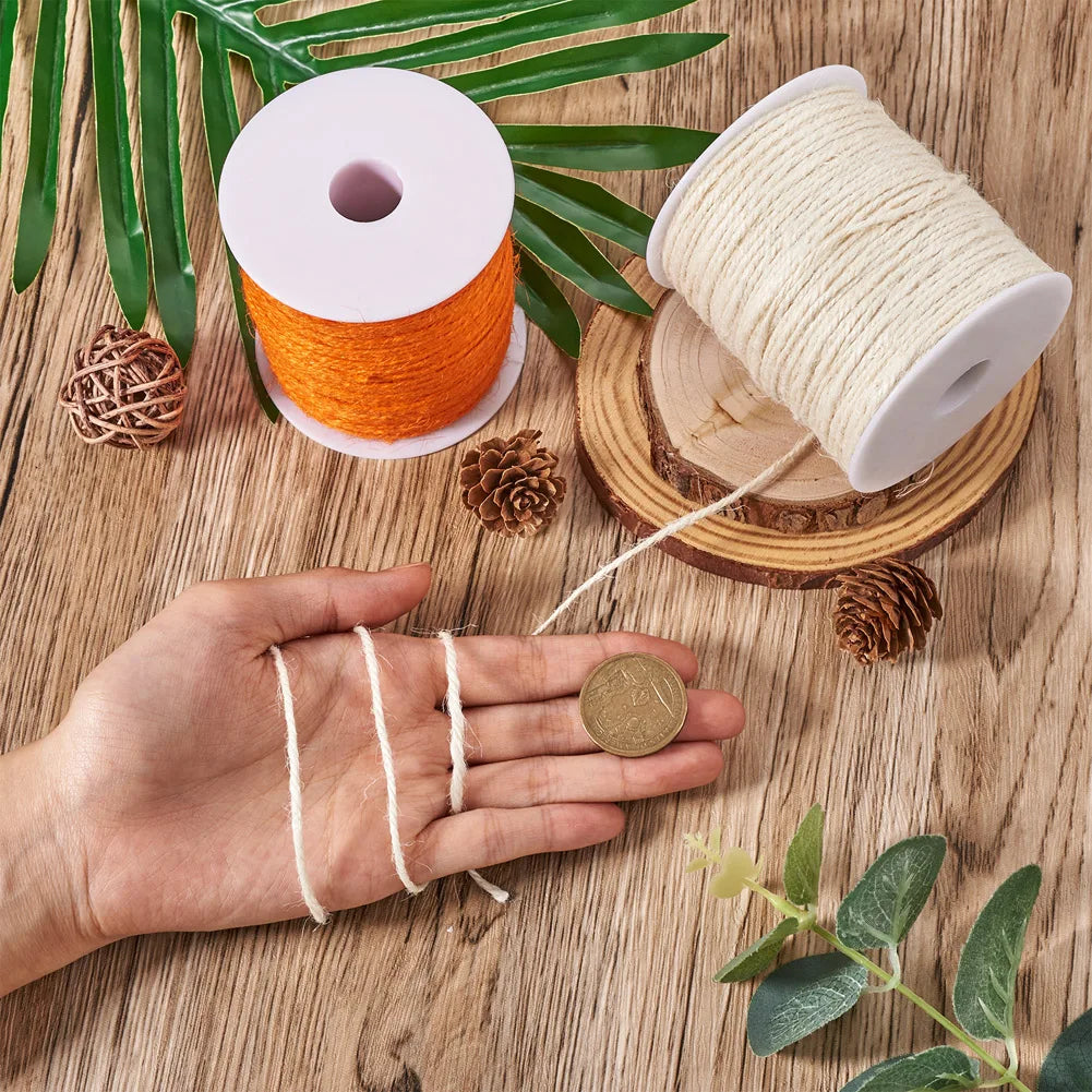 200m Earthy Jute Cord 2mm DIY Macrame Crafting Jewelry Making